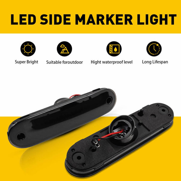 LED Side Marker Lights for 1999-2005 Mazda Miata MX5 Turn Signal Sidemarker Lamps Replacement