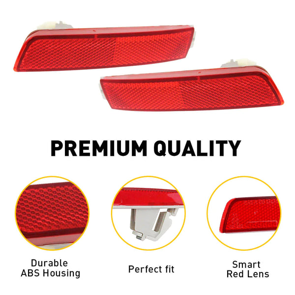 Pair Rear Bumper Reflector Light (Left+Right) Fits 09-18 Nissan, Infiniti Models