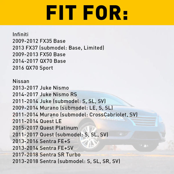 Pair Rear Bumper Reflector Light (Left+Right) Fits 09-18 Nissan, Infiniti Models