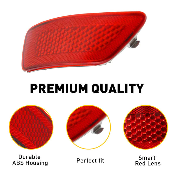 Rear Bumper Reflector Rear Left & Right Bumper Compatible with 2011-2018 Jeep, Dodge