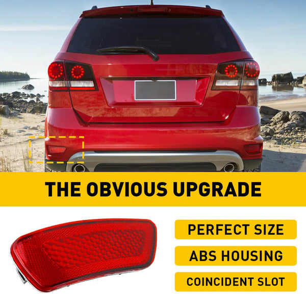 Rear Bumper Reflector Rear Left & Right Bumper Compatible with 2011-2018 Jeep, Dodge