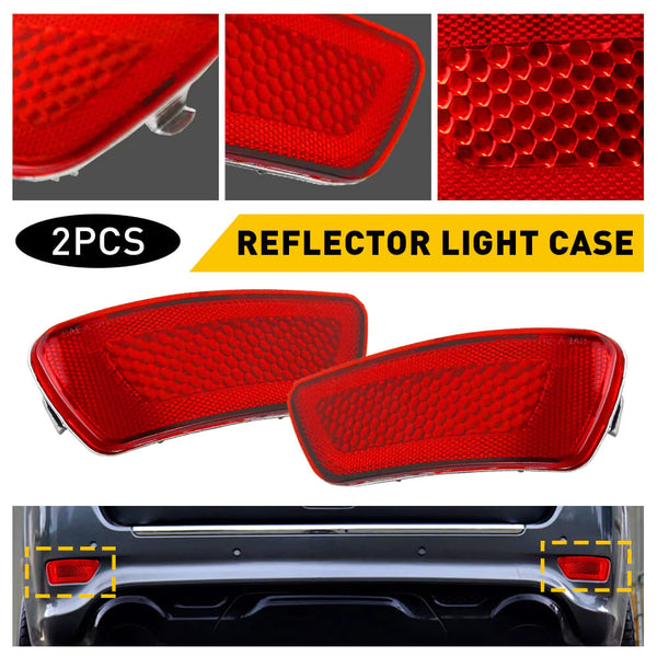 Rear Bumper Reflector Rear Left & Right Bumper Compatible with 2011-2018 Jeep, Dodge