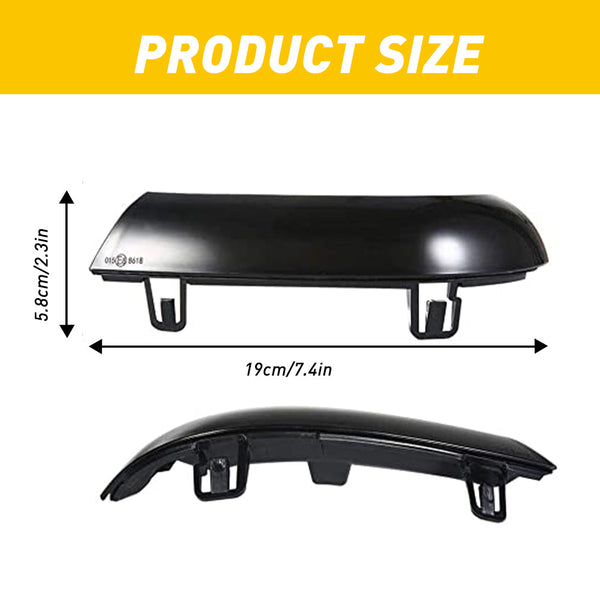 Side Rearview Mirror Smoke Lens Amber LED Turn Signals Marker Light Compatible with VW Jetta Golf 5 MK5 Passat B6 GTI