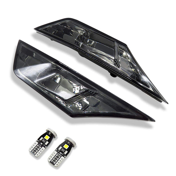Smoke LED Side Marker Lights Switchback Signal Lamp For 16-21 Honda Civic