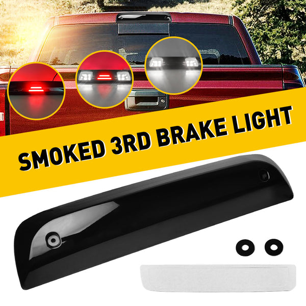 Smoke LED Third 3rd Brake Light for 2014-2018 Chevy Silverado GMC Sierra 1500 2500 3500 HD, Rear Cargo Lamp High Mount Stop light