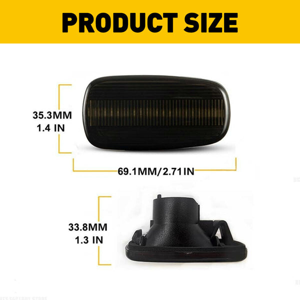 Smoke Lens LED Signal Side Marker Light For 01-05 LEXUS IS300 04-06 SCION XB