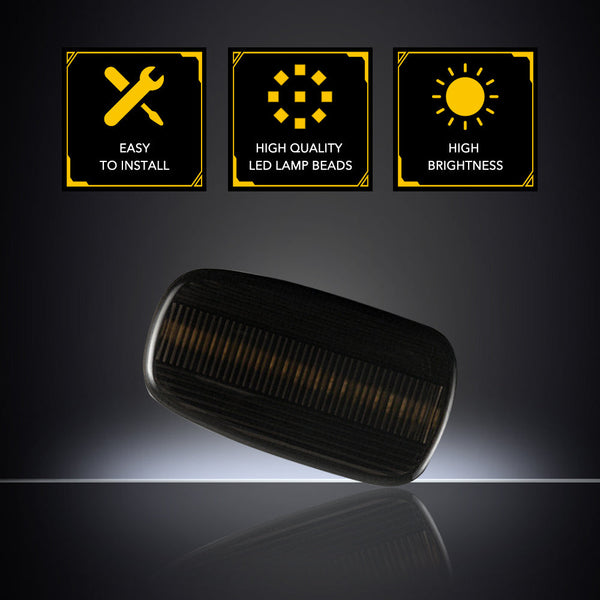 Smoke Lens LED Signal Side Marker Light For 01-05 LEXUS IS300 04-06 SCION XB