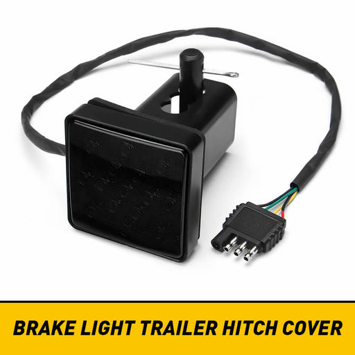 Smoked Shell 15pcs LED Brake Light Trailer Hitch Cover (1 pack)