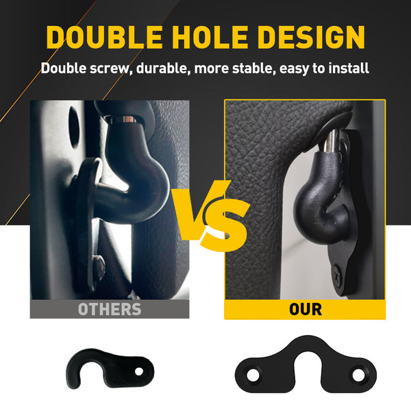Sun Visor Clips for 2018-2022 Jeep JK, JL, JT Gladiator and Wrangler | Double Screw Design