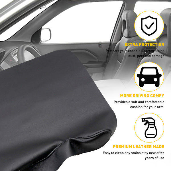 The 2015-2020 Ford F150 Leather Center Console Lid Armrest Cover