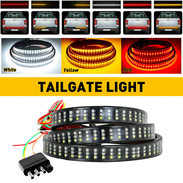 Univeral Triple Row LED Tailgate Light Bar for Trucks(48inch/60inch)