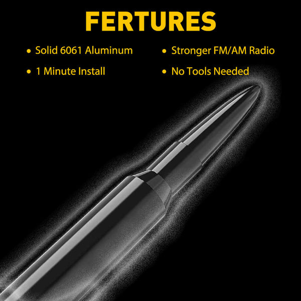 Universal Aluminum Bullet Antenna AM/FM Antenna Accessories