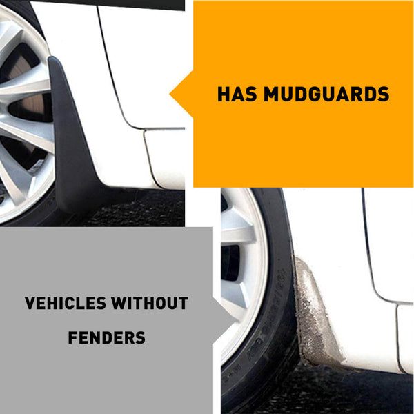 Universal Mud Flaps For Trucks, Pieced Fender for Front or Rear Auto Accessories