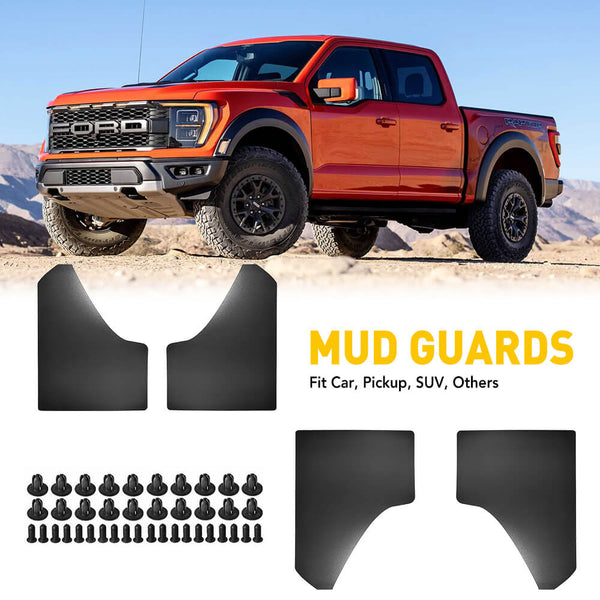 Universal Mud Flaps For Trucks, Pieced Fender for Front or Rear Auto Accessories
