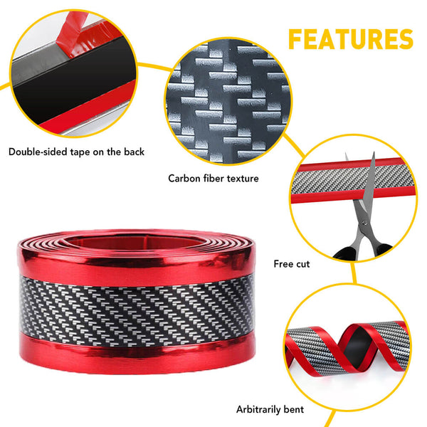Universal Protective Car Door Strips, Automotive Anti-Collision Strips and Anti Scratch Scuff Stickers for Car Door Edge/Front and Rear Bumper/Door Sill Protectors