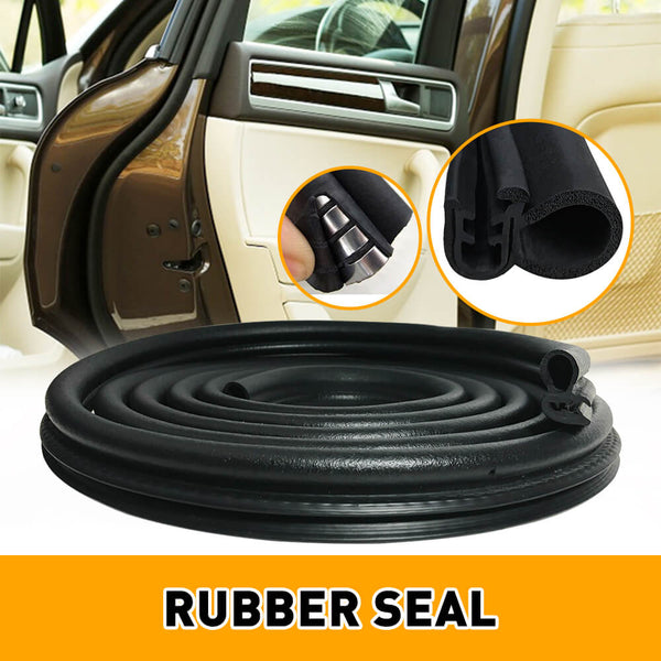 Universal T, U, D-Shaped, and Five-Hole Rubber Car Window Weather Stripping, Car Window Door Engine Cover Noise Insulation