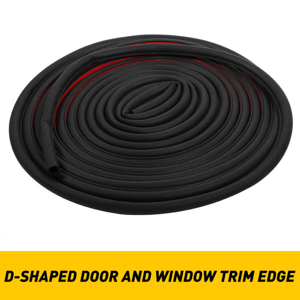 Universal T, U, D-Shaped, and Five-Hole Rubber Car Window Weather Stripping, Car Window Door Engine Cover Noise Insulation