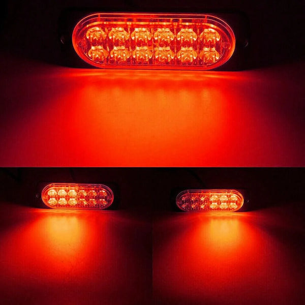 Waterproof 12pcs LED Emergency Strobe Light Bars for Truck Van Off Road Vehicle SUV