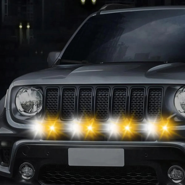 Waterproof 4pcs LED Emergency Strobe Light Bars Amber/white