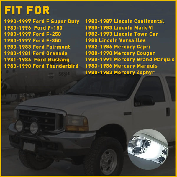 White Interior Overhead Dome Light Cover For Ford, Mercury, Lincoln Models