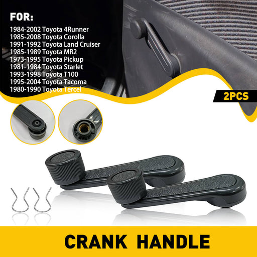 Window Crank Handle Compatible with Select Toyota Models, Grey Pair Set