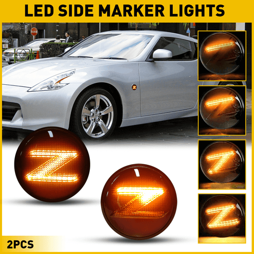 Z Dynamic Sequential Smoke LED Side Marker Light (a pair) Fit for 2009-2020 Nissan 370Z