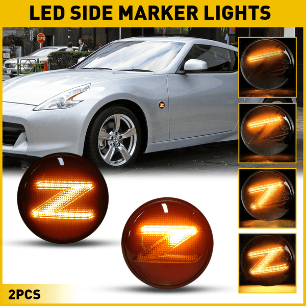 Z Dynamic Sequential Smoke LED Side Marker Light (a pair) Fit for 2009-2020 Nissan 370Z
