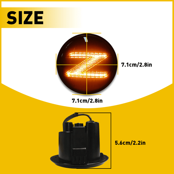 Z Dynamic Sequential Smoke LED Side Marker Light (a pair) Fit for 2009-2020 Nissan 370Z