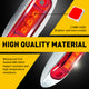 10Pcs 3-LED 3.9-Inch Oval Side Marker Lights with Chrome Bezel Truck Trailer Clearance Light Waterproof 12V