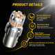 1156 LED Turn Signal Light Bulbs 3157 LED Bulbs Amber Yellow 400% Brighter