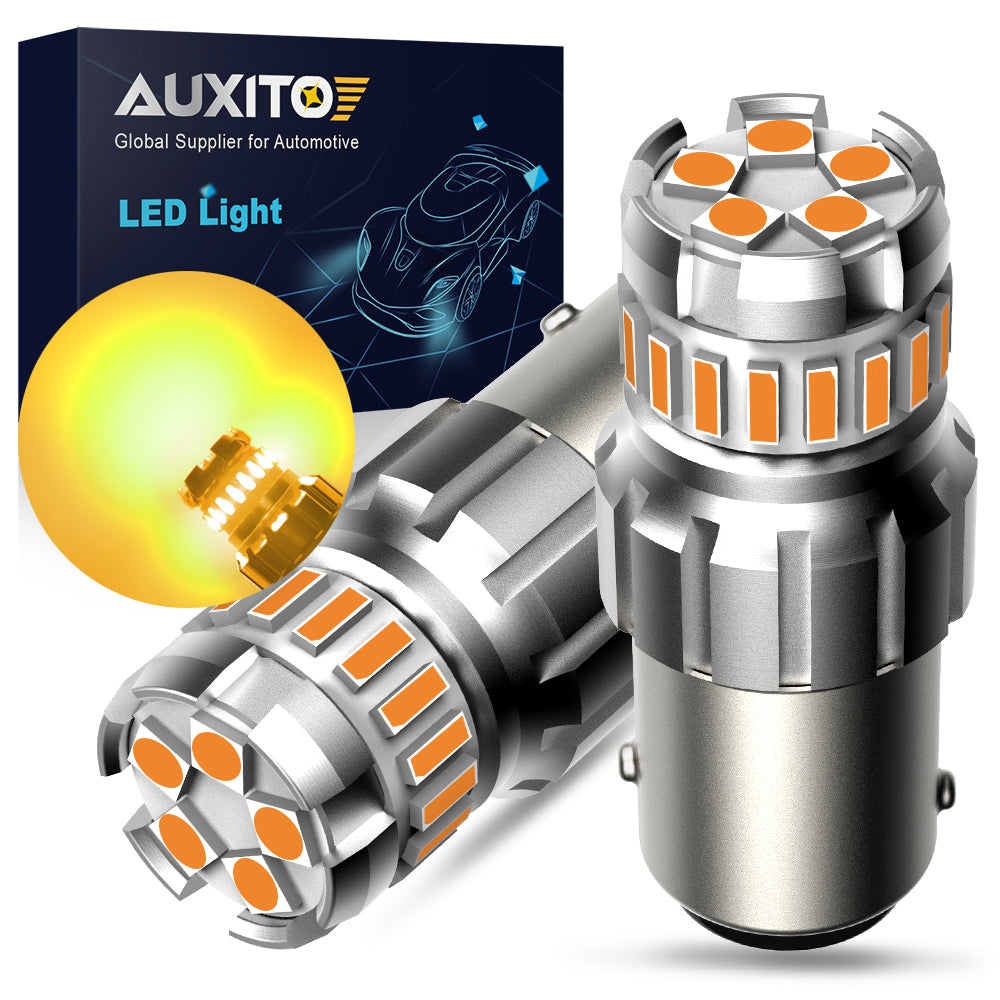 Timorol 1156 LED Turn Signal Light Bulbs Amber Yellow 400% Brighter — AUXITO