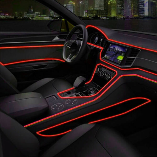 13.1FT Auto Car Interior Atmosphere Wire Strip Light LED Decor Lamp Accessories Controlled by Remote Controller