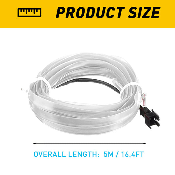 16.4FT Ice Blue Auto Car Interior Atmosphere Wire Strip Light LED Decor Lamp Accessories