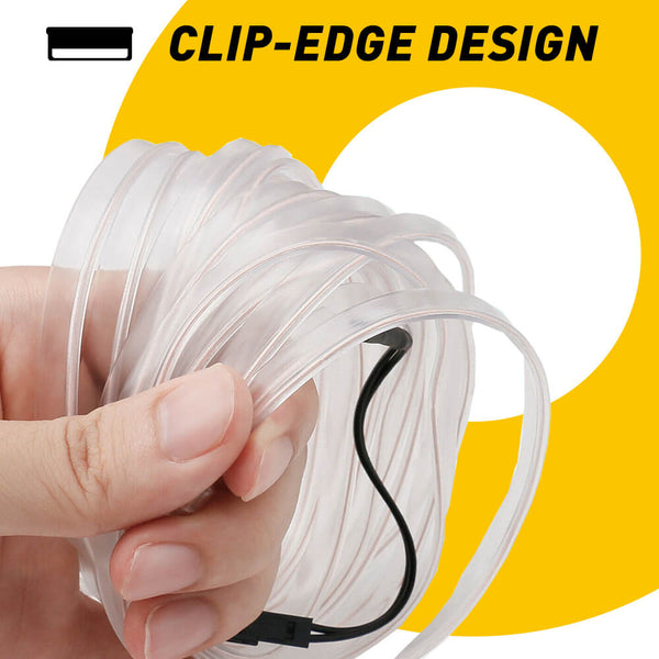 16.4FT Ice Blue Auto Car Interior Atmosphere Wire Strip Light LED Decor Lamp Accessories