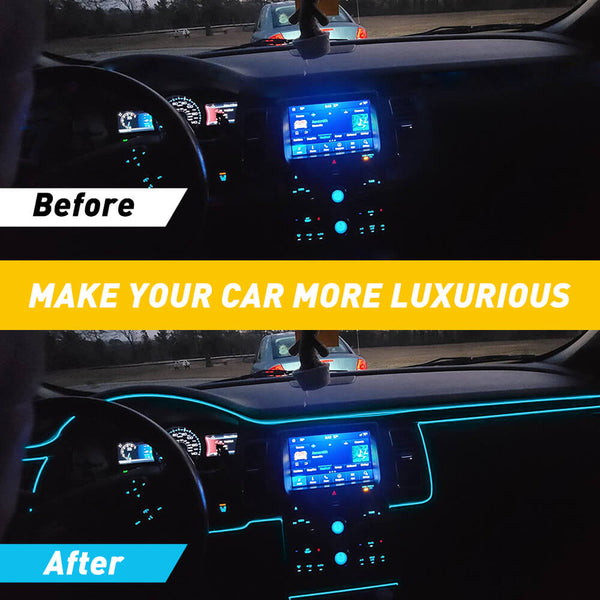 16.4FT Ice Blue Auto Car Interior Atmosphere Wire Strip Light LED Decor Lamp Accessories