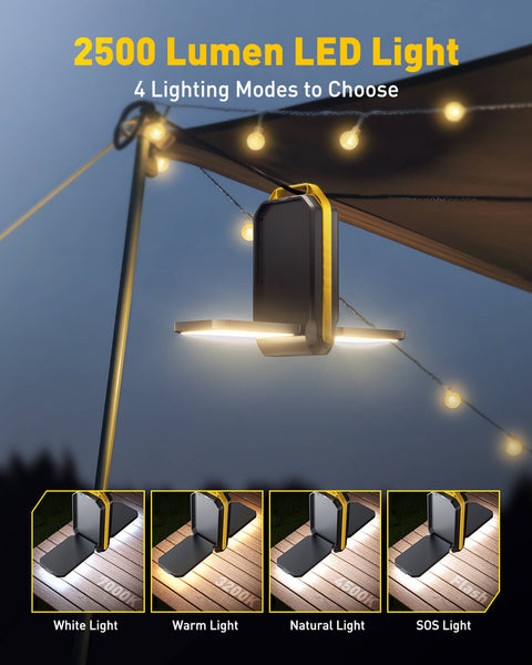 2024 World's First AUXITO Dual-Panel LED Jump Starter with Patented Design, 2500LM Light for All Gas & Up to 12L Diesel Engines