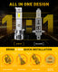 2025 New Upgraded H1 LED Headlight Bulbs, 13000LM/Set, AUXITO M6S Series