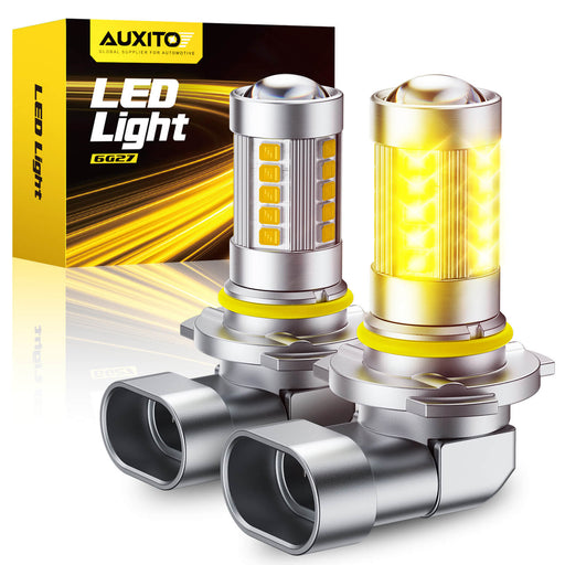 2025 Newest HB4/9006 LED Fog Light Bulbs – 27 CSP Chips, 3000K Yellow, 360° Full Illumination, 1:1 OEM Fit