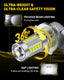 2025 Upgraded 9145/9140/H10 LED Fog Light Bulbs – 27 CSP LEDs, 6500K Cool White, 1:1 Mini Size for Direct Fit