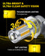 2025 Upgraded 9145/9140/H10 LED Fog Light Bulbs – 3000K Yellow, 27 CSP LEDs, 1:1 Mini Size for Direct Fit