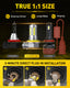 2025 Upgraded H11/H8/H9 LED Fog Light Bulbs, 6500K White, 1:1 Mini Size H11/H8/H16 White LED Fog Light Bulbs, 360° Full Illumination
