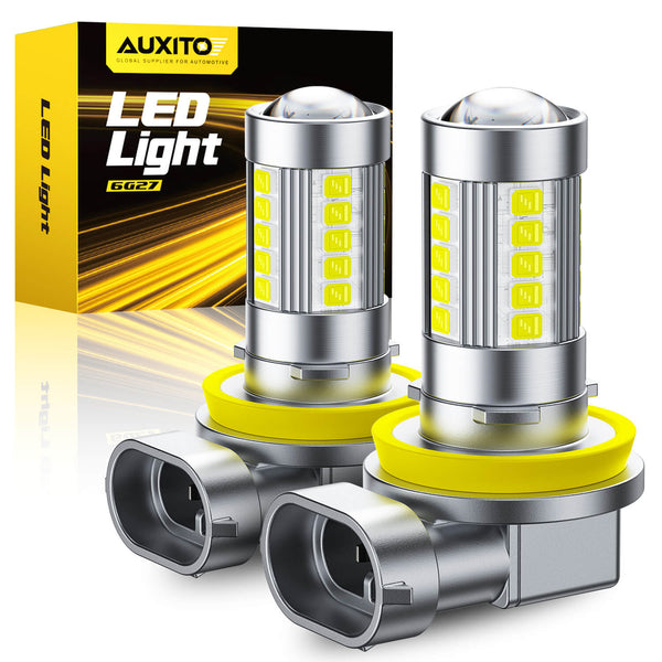 2025 Upgraded H11/H8/H9 LED Fog Light Bulbs, 6500K White, 1:1 Mini Size H11/H8/H16 White LED Fog Light Bulbs, 360° Full Illumination