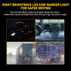 2PCS 16-Leds Oval LED Side Marker Lights Chrome Bezel for 12V Heavy Trucks, Semi-Trailer Trucks