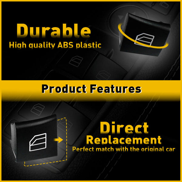 2PCS Master Window Switch Button Cover Cap For Mercedes-Benz  X164,W164,W251 etc.
