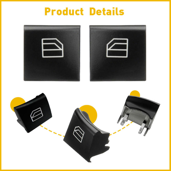 2PCS Master Window Switch Button Cover Cap For Mercedes-Benz  X164,W164,W251 etc.