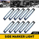 3.9 Inches Slim LED Side Marker Lights 6 LEDs Smoked Len for Truck Trailer RV 10pcs