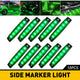 3.9 Inches Slim LED Side Marker Lights 6 LEDs Smoked Len for Truck Trailer RV 10pcs