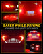 3156 3157 LED Bulbs Red with Built-in Resistor CANbus Error Free Brake Lights, Tail Lights, Stop Lights, Turn Signal Lights, Pack of 2