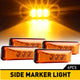 4 Inch 3 LEDs Front Rear LED Side Marker Light for 12V Truck Trailer RV 4PCS