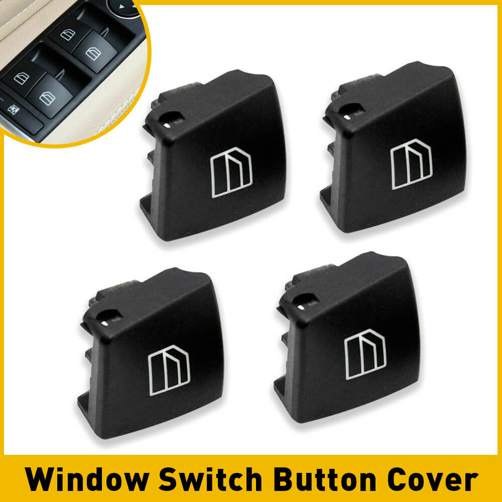 4Pcs For Mercedes-Benz Interior Switches Car Window Switch Button Cover